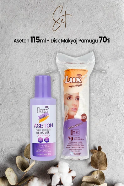 Lux Aseton 115 ml ve Disk Makyaj Pamuğu 70'li ürün görseli 1