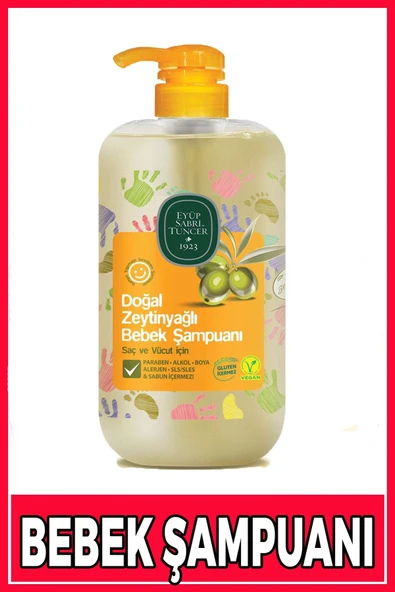 Eyüp Sabri Tuncer Göz Yakmayan Zeytinyağlı Bebek Şampuanı 600 ml ürün görseli 1
