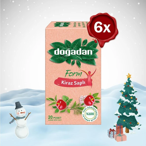 Doğadan Yılbaşı Paketi Form Çay Kiraz Saplı 20'li x 6 ürün görseli 1