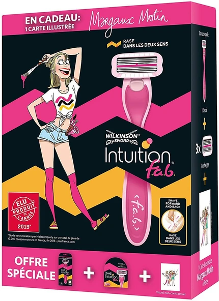 Wilkinson Intuition Fab Combo El Tıraş Makinesi+3 Jilet Bıçağı+1 Resimli Kart ürün görseli 1