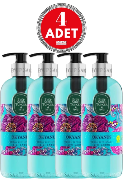 Eyüp Sabri Tuncer Doğal Zeytinyağlı Sıvı Sabun Okyanus 500 ml x 4 Adet ürün görseli 1