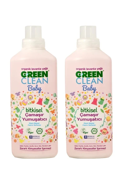 U Green Clean Baby Çamaşır Yumuşatıcı 1 L x 2 ürün görseli 1