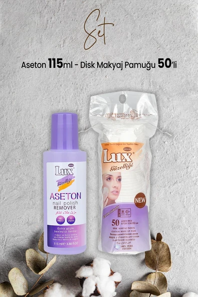 Lux Aseton 115 ml ve Disk Makyaj Pamuğu 50'li ürün görseli 1