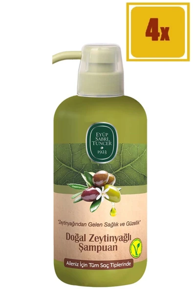 Eyüp Sabri Tuncer Doğal Zeytinyağlı Şampuan 600 ml x 4 Adet ürün görseli 1