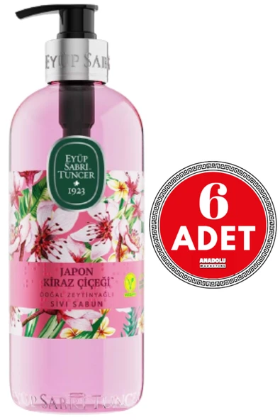 Eyüp Sabri Tuncer Japon Kiraz Çiçeği Sıvı Sabun 500 ml x 6 Adet ürün görseli 1