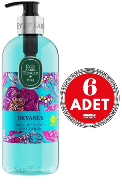 Eyüp Sabri Tuncer Doğal Zeytinyağlı Sıvı Sabun Okyanus 500 ml x 6 Adet ürün görseli 1