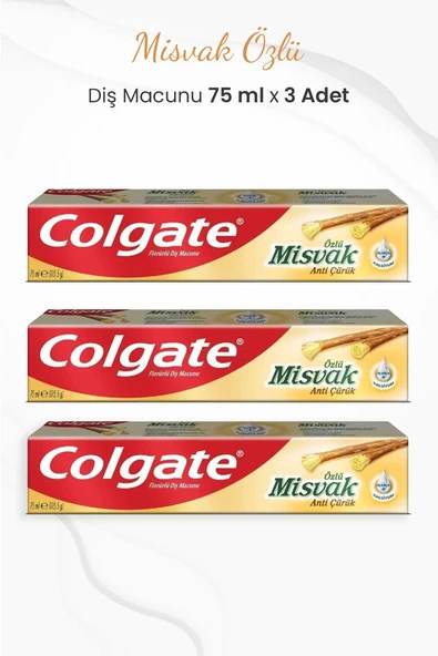 Colgate Misvak Özlü Diş Macunu 75 ml x 3 Adet ürün görseli 1