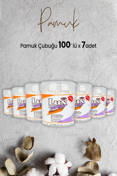 Lux Pamuk Çubuğu 100' lü x 7 Adet ürün görseli 1
