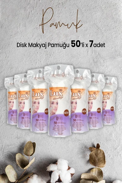Lux Disk Makyaj Pamuğu 50'li x 7 Adet ürün görseli 1