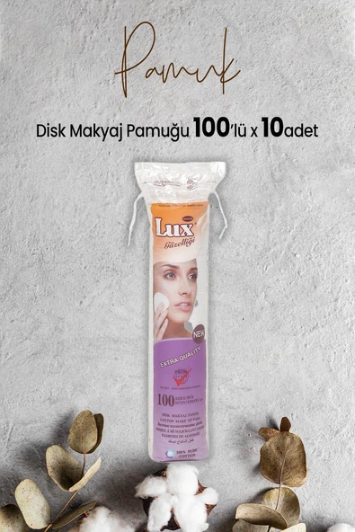 Lux Disk Makyaj Pamuğu 100'lü x 10 Adet ürün görseli 1