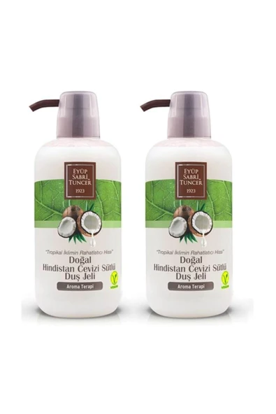 Eyüp Sabri Tuncer Doğal Hindistan Cevizi Sütlü Duş Jeli 600 ml x 2 ürün görseli 1