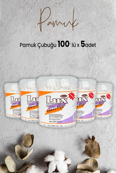Lux Pamuk Çubuğu 100' lü x 5 Adet ürün görseli 1