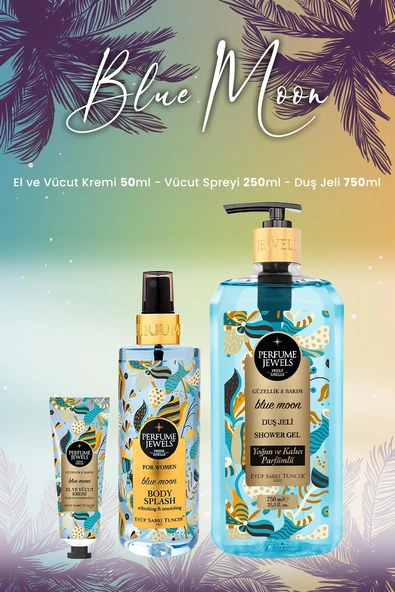 Eyüp Sabri Tuncer Blue Moon Vücut Spreyi 250 ml, Duş Jeli 750 ml ve Krem 50 ml ürün görseli 1