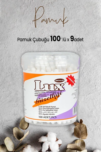 Lux Pamuk Çubuğu 100' lü x 9 Adet ürün görseli 1