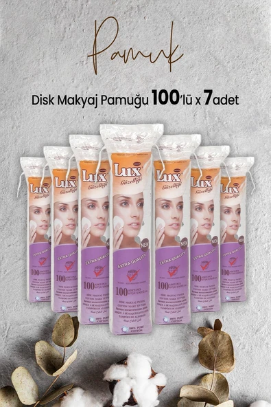 Lux Disk Makyaj Pamuğu 100'lü x 7 Adet ürün görseli 1