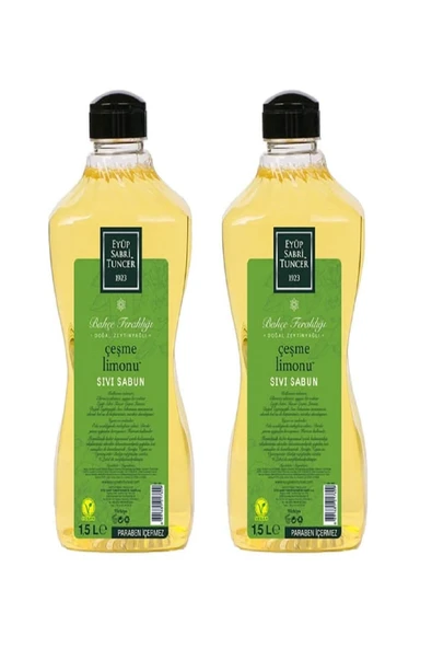 Eyüp Sabri Tuncer Doğal Zeytinyağlı Sıvı Sabun Çeşme Limonu Sıvı Sabun 1500 ml x 2 ürün görseli 1