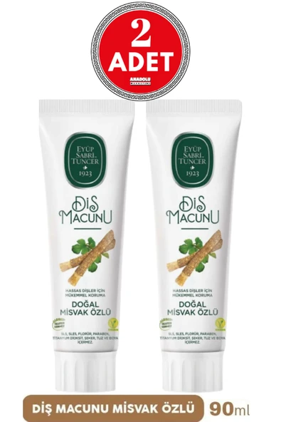 Eyüp Sabri Tuncer Diş Macunu Misvak Özlü 90 ml x 2 Adet ürün görseli 1
