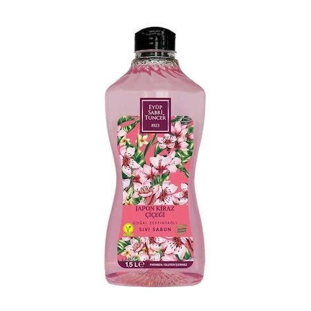 Eyüp Sabri Tuncer Doğal Zeytinyağlı Sıvı Sabun Japon Kiraz Çiçeği 1500 ML ürün görseli 1