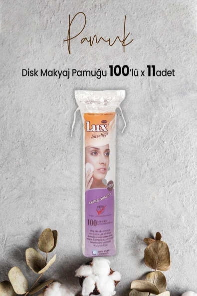 Lux Disk Makyaj Pamuğu 100'lü x 11 Adet ürün görseli 1