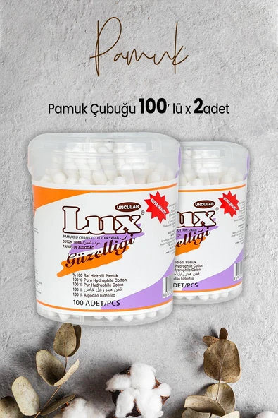 Lux Pamuk Çubuğu 100' lü x 2 Adet ürün görseli 1