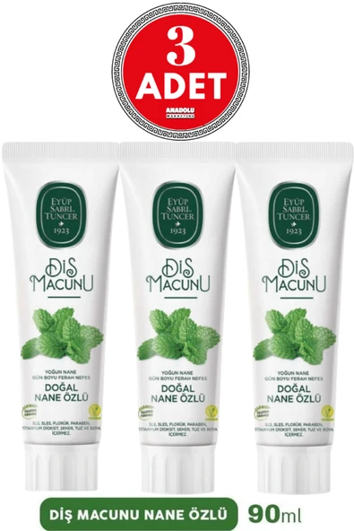 Eyüp Sabri Tuncer Diş Macunu Nane Özlü 90 ml x 3 ürün görseli 1