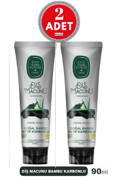 Eyüp Sabri Tuncer Diş Macunu Bambu Karbonlu 90 ml x 2 Adet ürün görseli 1