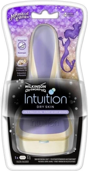 Wilkinson Intuition Dry Skin Kadın Traş Makinası Device Mermaid Hindistan Cevizi Yağı ve Badem Yağı ürün görseli 1