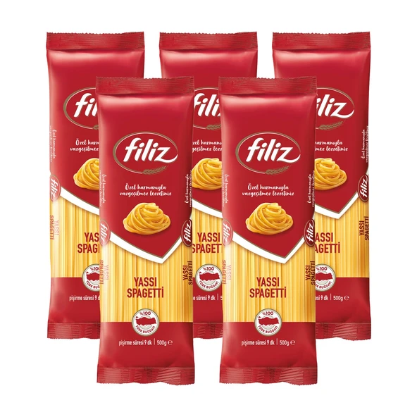 Filiz Yassı Spagetti 500 Gr. X 5 Adet ürün görseli 1
