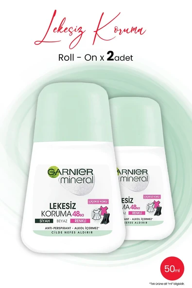 Garnıer Mineral Roll On Lekesiz Koruma 48 Saat 50 ML x 2 Adet ürün görseli 1