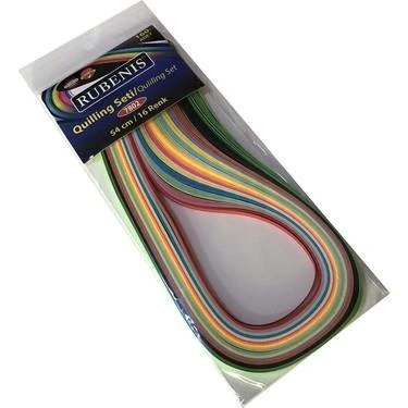 PUTI QUILLING SETI - 54 CM  5 MM  16 RENK 160 LI ürün görseli 1
