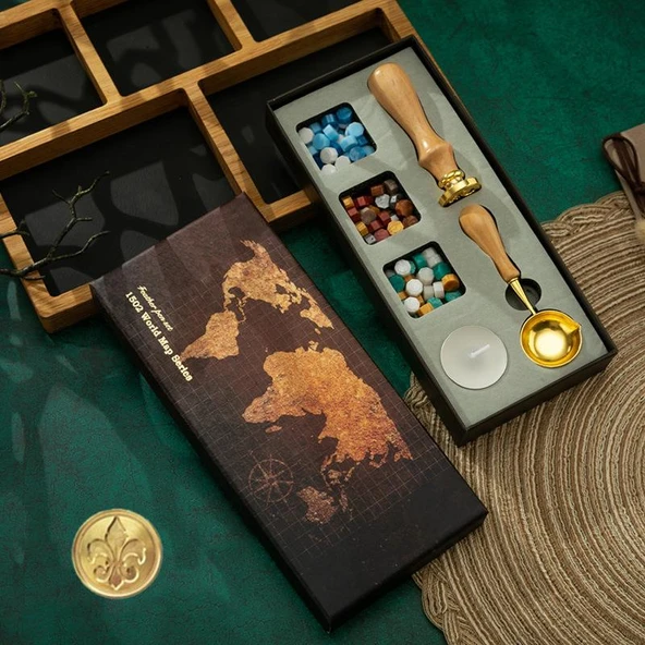 Mum Mühürü Antik Set 4 Renk 75 Metalik Wax Ahşap Sap ürün görseli 1