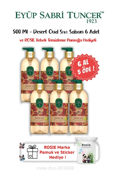 Desert Oud Sıvı Sabun 500 ML 6 AL 5 ÖDE ve ROSIE Hediyeli ürün görseli 1