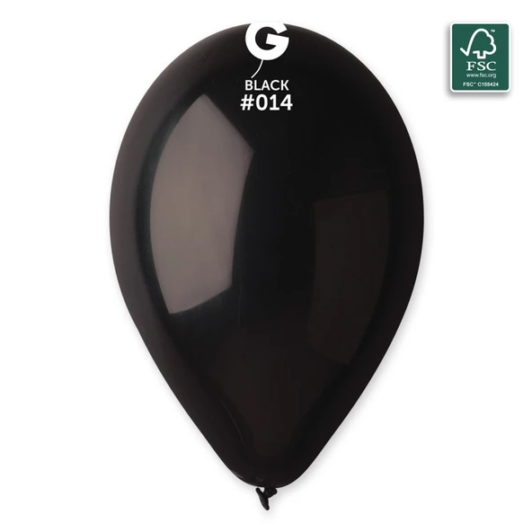 Balon Tek Renk 10" 100lü Siyah Gemar - Resim 2