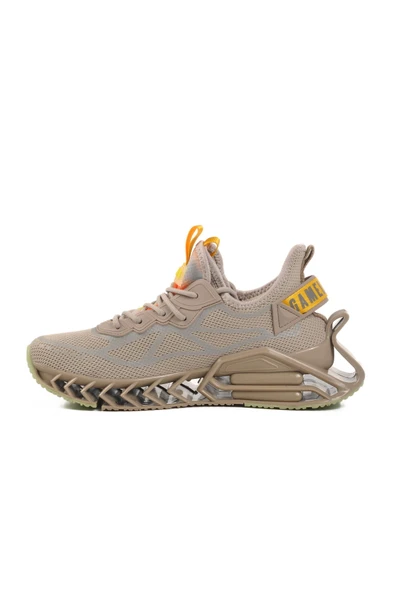 Bej Fileli Hava Alabilen Memory Foam Erkek Sneaker - Resim 2