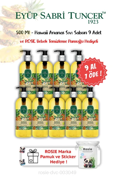 9 AL 7 ÖDE Sıvı Sabun Hawaii Ananas 500 ML ve ROSIE Hediyeli ürün görseli 1