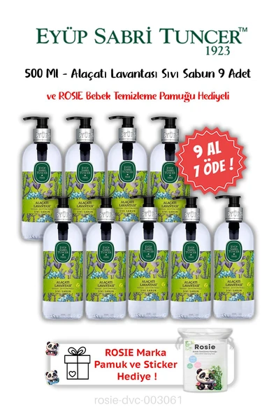 9 AL 7 ÖDE Alaçatı Lavantası Sıvı Sabun 500 ML ve ROSIE Hediyeli ürün görseli 1
