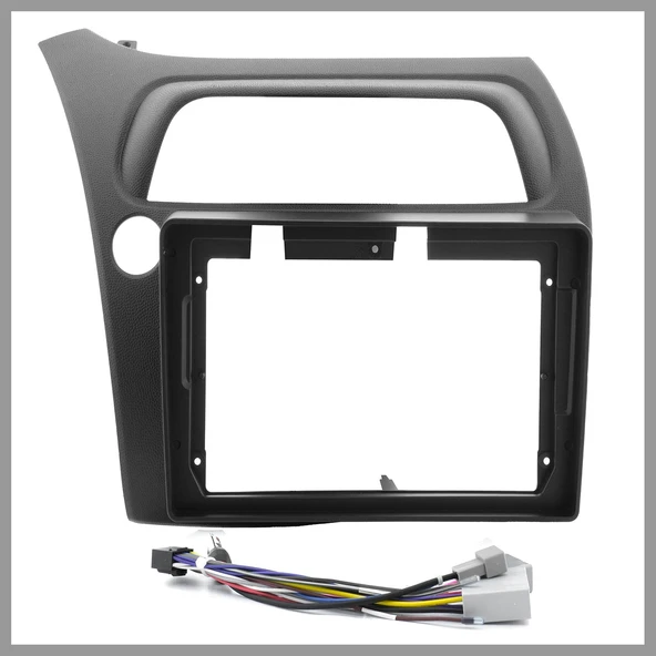 HONDA CIVIC TYPE-R 2006-2012 UYUMLU 9" SİYAH ANDROID MULTİMEDYA ÇERÇEVESİ - SOKET ürün görseli 1