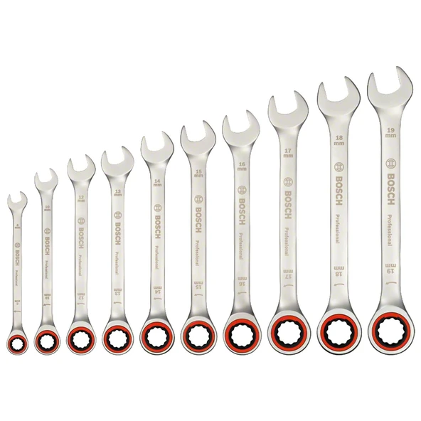 Bosch Professional Cırcır Anahtar Seti 10 Parça - 1600A02AU0 ürün görseli 1