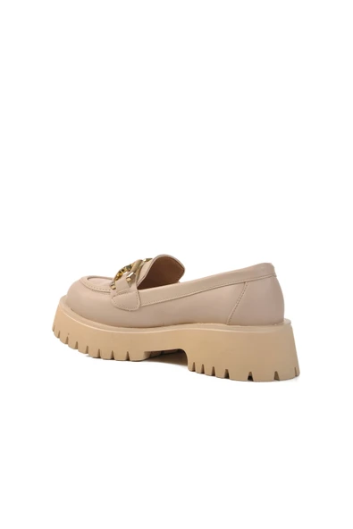 Bej Kadın Loafer Ayakkabı - Resim 4