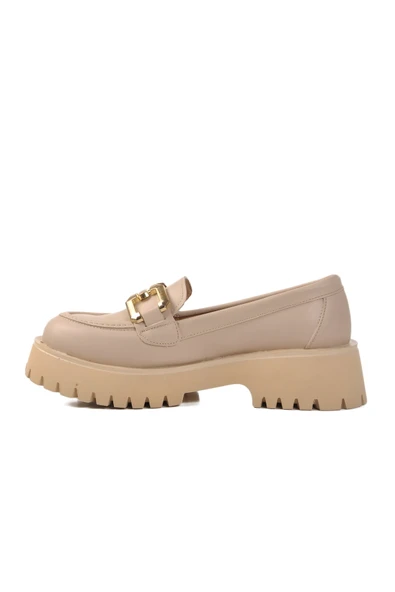 Bej Kadın Loafer Ayakkabı - Resim 2