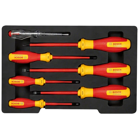 Bosch Professional VDE Tornavida Seti SL/PH 7 Parça - 1600A02NF7 - Resim 2