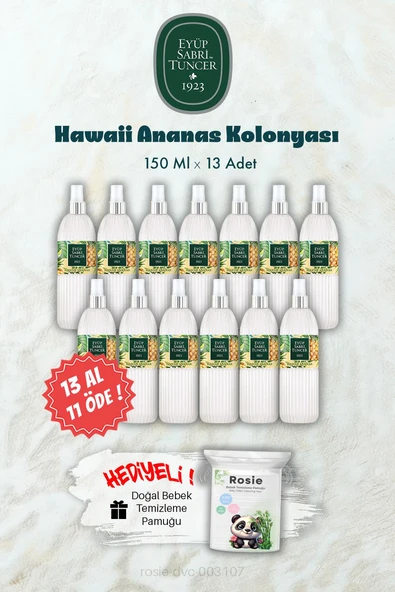 150 ML 13 AL 11 ÖDE Hawaii Ananas Kolonyası ve ROSIE Hediye ürün görseli 1
