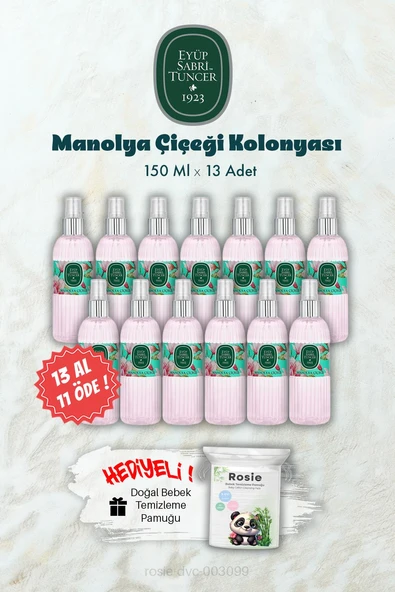 150 ML 13 AL 11 ÖDE Manolya Çiçeği Kolonyası ve ROSIE Hediye ürün görseli 1