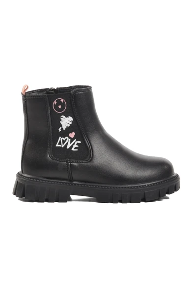 Siyah İçi Polarlı Kız Çocuk Bot ürün görseli 1