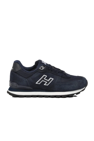 Lacivert Beyaz Suni Deri Unisex Sneaker ürün görseli 1