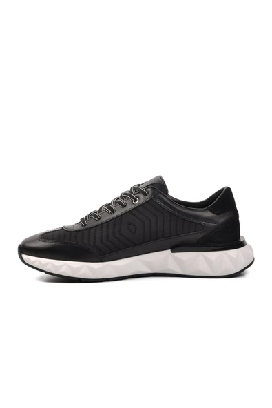 Siyah Beyaz Erkek Sneaker - Resim 2