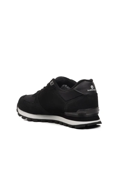 Siyah Suni Deri Unisex Sneaker - Resim 4