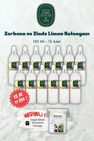 150 ML 13 AL 11 ÖDE Verbena & Zinde Limon Kolonyası ve ROSIE Hediye ürün görseli 1