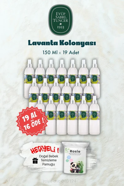 19 AL 16 ÖDE 150 ML Lavanta Kolonyası ve ROSIE Hediye ürün görseli 1