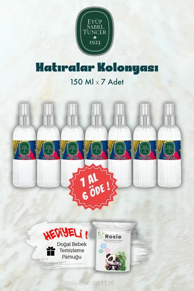 Hatıralar Kolonyası 150 ML 7 AL 6 ÖDE ve ROSIE Hediye ürün görseli 1